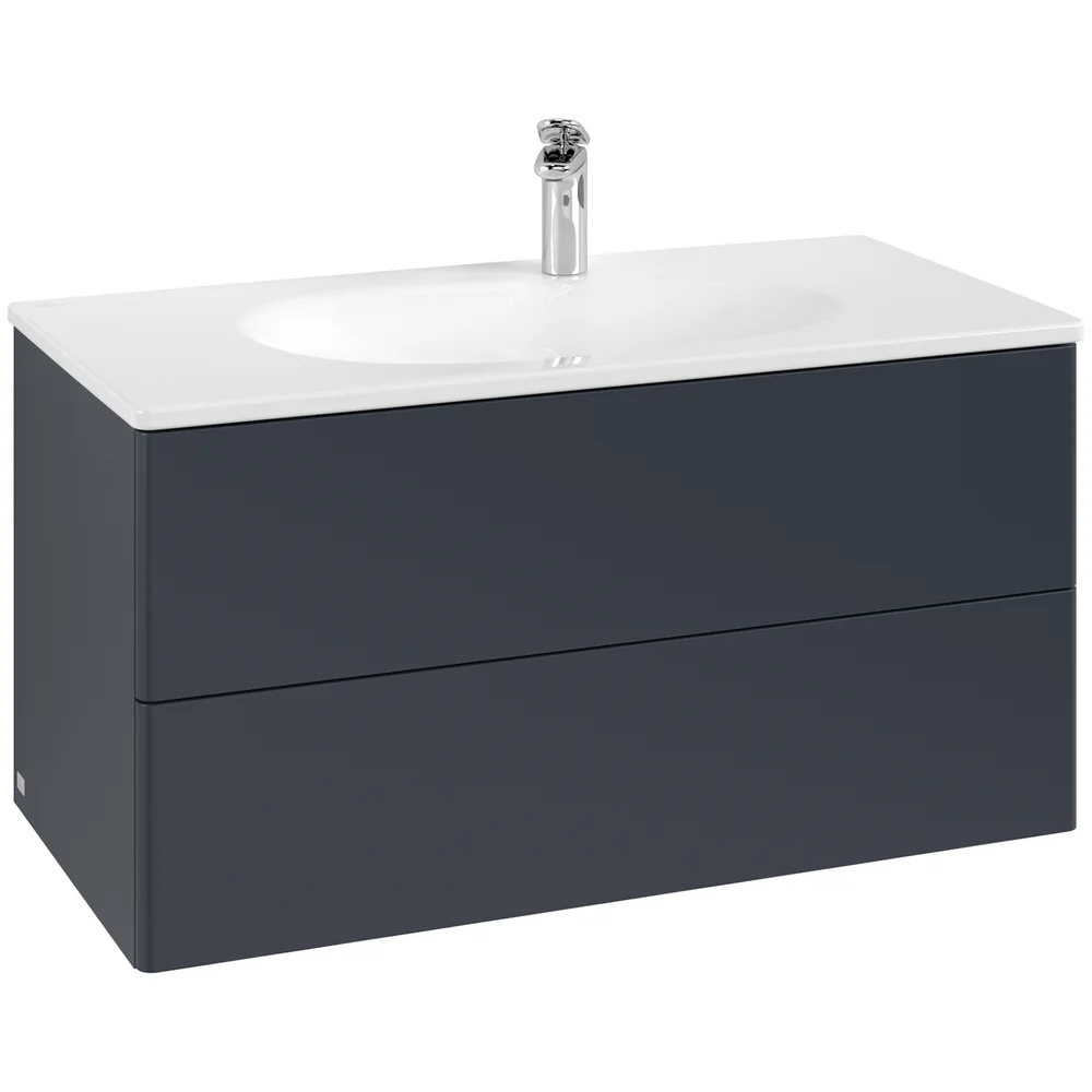 V&B ANTAO SERVANTSKAP 2 SKUFFER GLATT 988X504X496 BLÅ v:4399852