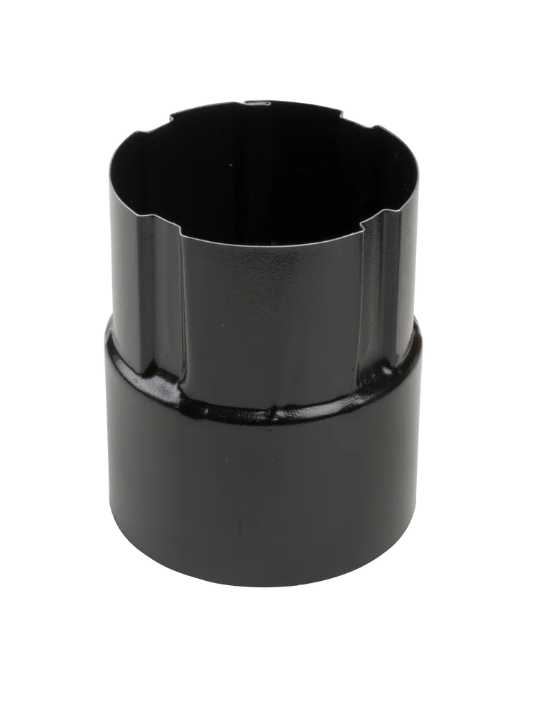 Nedløpsrørskjøt stål Ø75 mm sort v:7364413