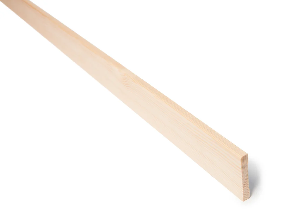 Gulvlist Enkel ubehandlet rund Furu 10x058 v:5114368