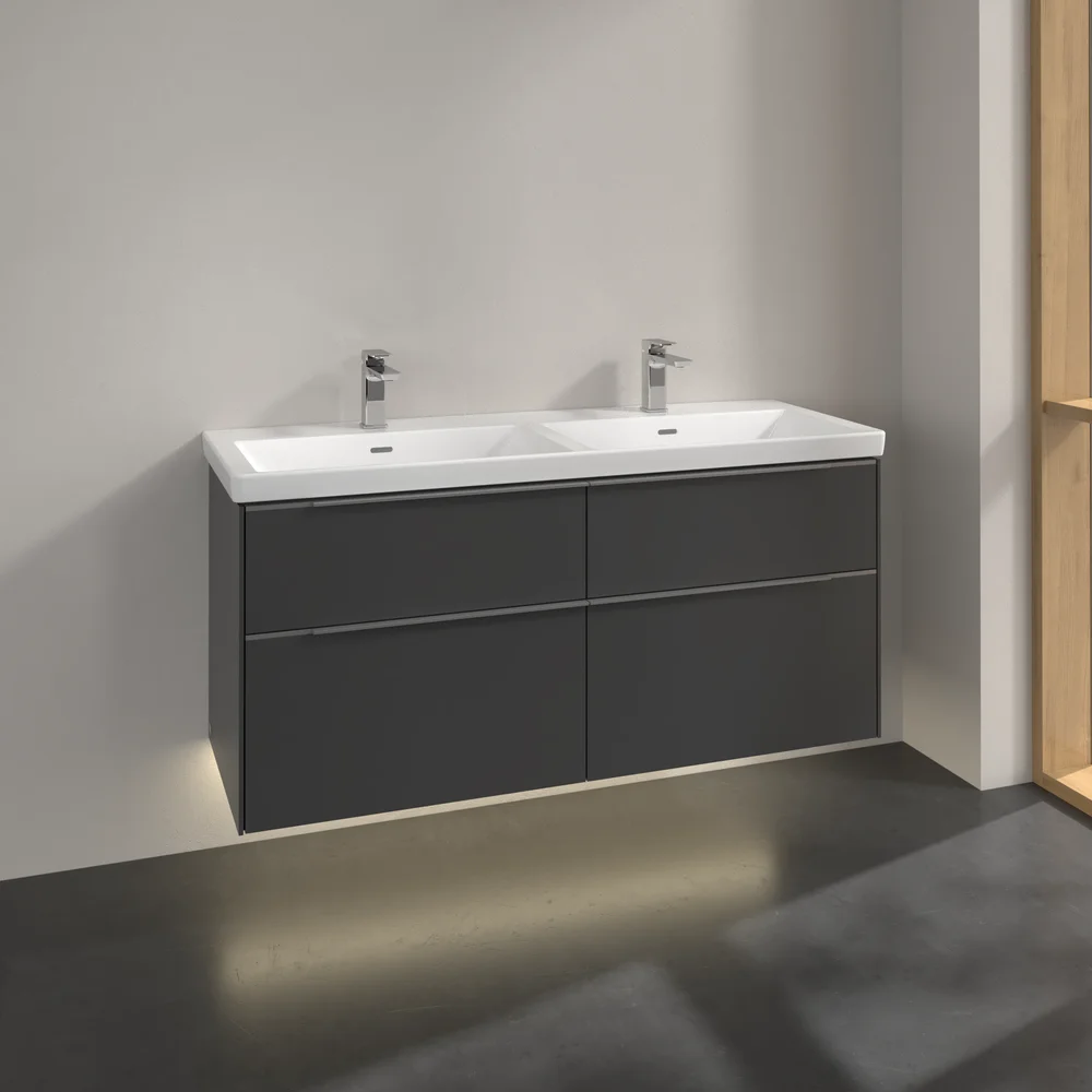 V&B SUBWAY 3.0 SERVANTSKAP 127X57 F/DOBBEL SERVANT GRAPHITE M/LYS HÅNDTAK I KROM v:9160059