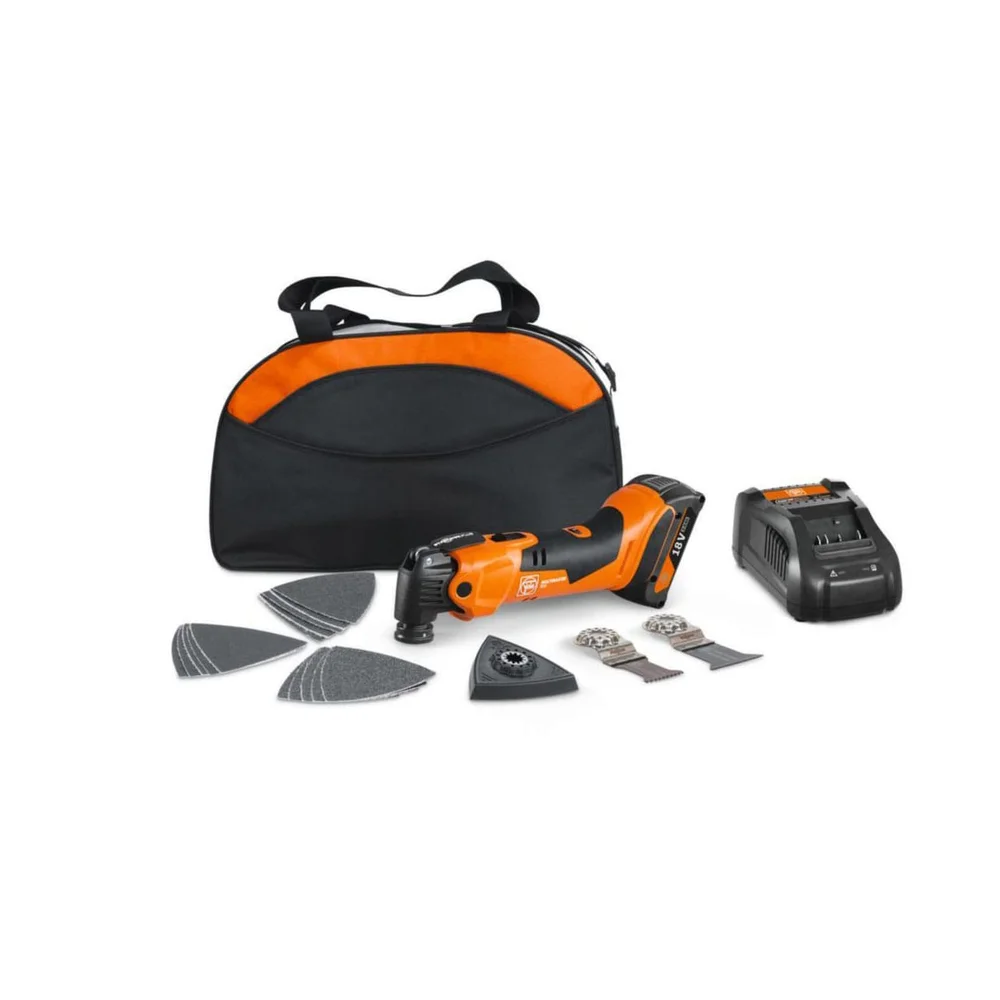 Fein MultiMaster AMM 500 AS, inkl. 2,0 Ah batteri og lader v:7643801 Fein MultiMaster AMM 500 AS, inkl. 2,0 Ah batteri og lader v:7643801