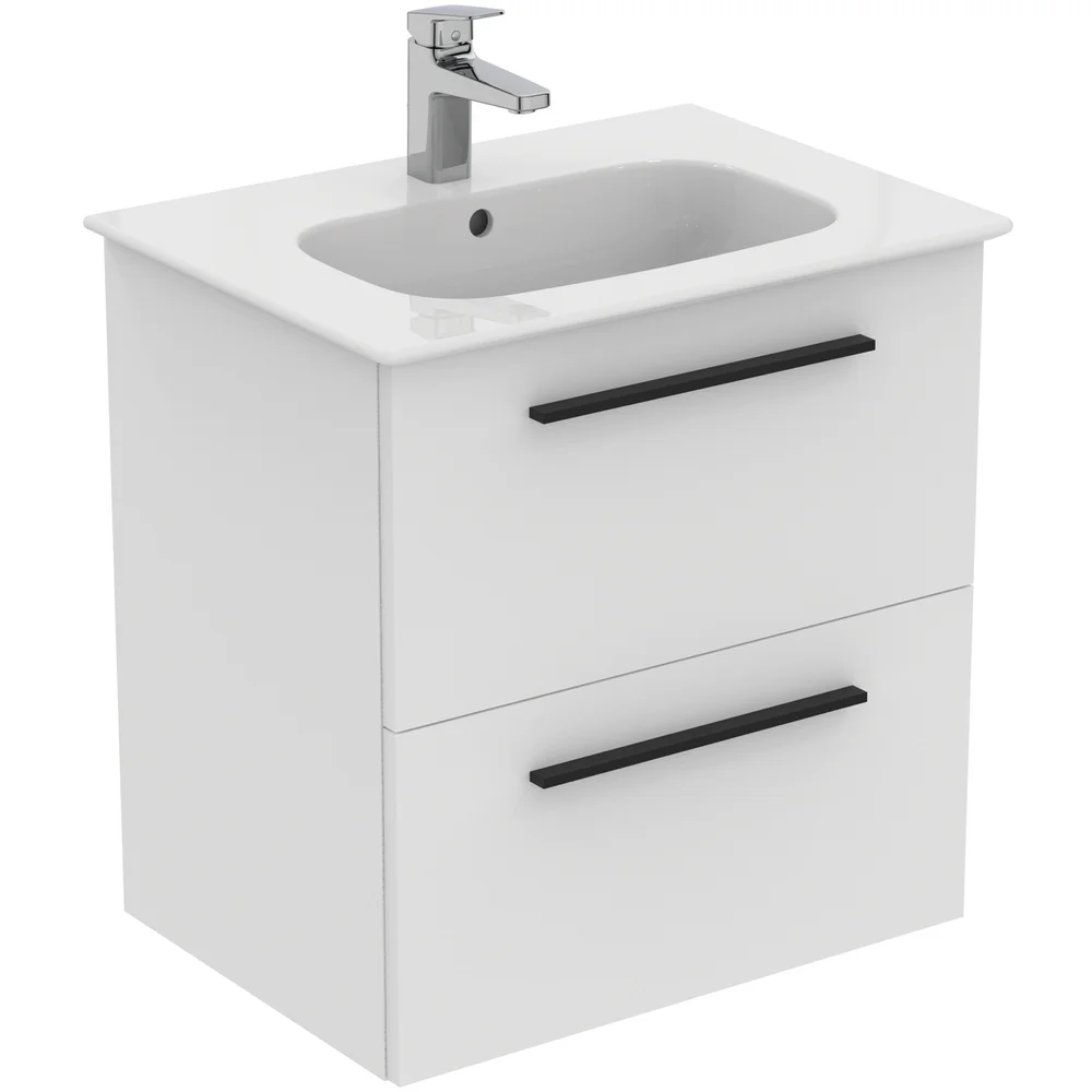 IDEAL STANDARD I.LIFE A BADEROMSMØBEL 640X460 MATT HVIT M/SORT HÅNDTAK v:6296055 IDEAL STANDARD I.LIFE A BADEROMSMØBEL 640X460 MATT HVIT M/SORT HÅNDTAK v:6296055