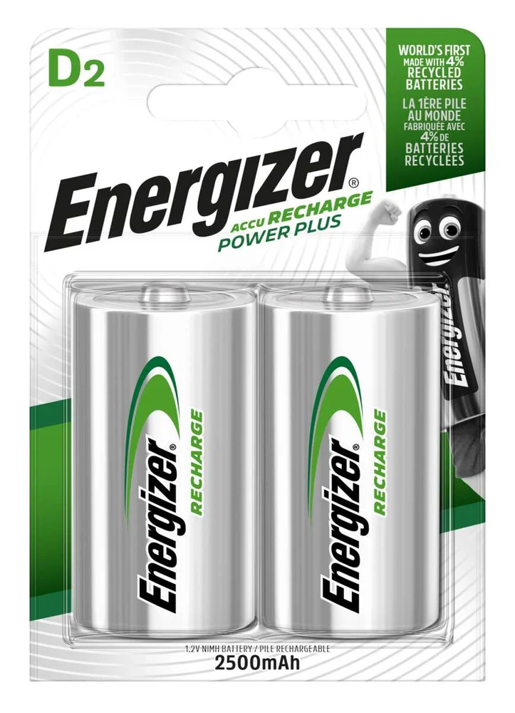 Energizer® AccuRecharge D-batterier v:1683123
