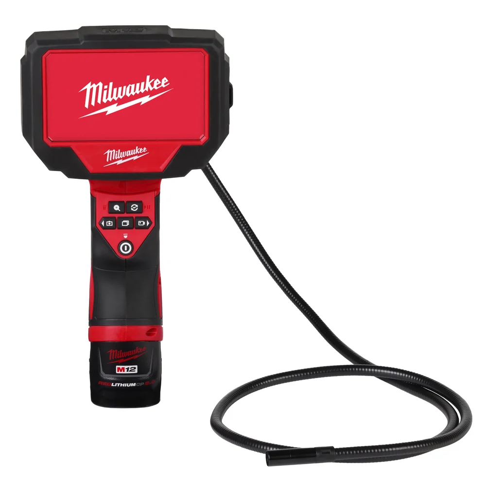 Milwaukee Inspeksjonskamera, M12 360IC12-201C, inkl. 1x2 Ah batteri og lader. v:9211590