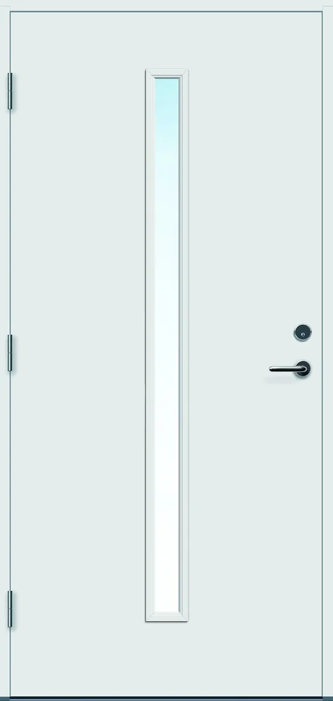 Ytterdør Hovdeby kompakt 80×190 cm frostet glass hvit venstre v:5453112