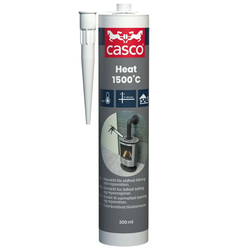 Ildfast fugemasse Casco Heat 1500°C Sort v:1990007