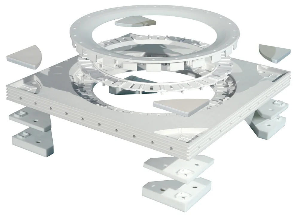 Gelia Monteringsplate for gulvsluk, 130-150 mm, 300×300 mm v:9604443 Gelia Monteringsplate for gulvsluk, 130-150 mm, 300×300 mm v:9604443